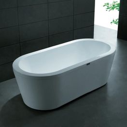 Tina Lombardia Blanca Freestanding Acrílica 1 Persona Oval 1700x820x580 mm