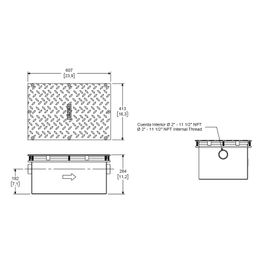 Interceptor de Grasa Helvex Cromo con Canastilla Capacidad 18 Kg