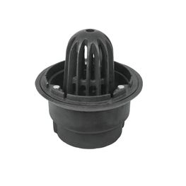 Desagüe Helvex Negro con Cúpula Redonda 206 mm para Roscar