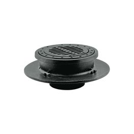 Desagüe Helvex Negro con Rejilla Redonda 216 mm