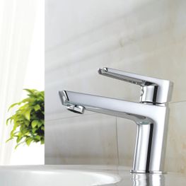 Grifo Lavamanos Trento Cromo Caño Bajo Agua Fría Sin Desagüe