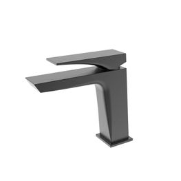 Mezcladora Monomando Lavamanos Caño Bajo Kubika Negro Mate