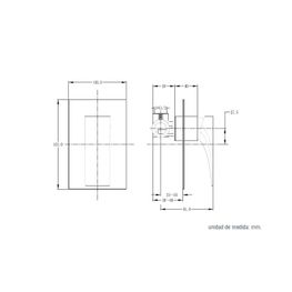 Mezcladora Monomando Empotrada Ducha sin Diverter Kubika Gun Grey PVD