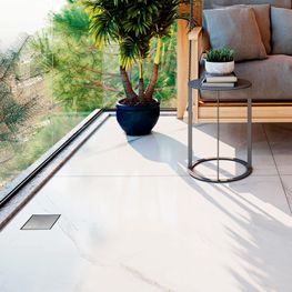 Desagüe Perimetral Square Cromo Cuadrado 150x150mm Con Tapa