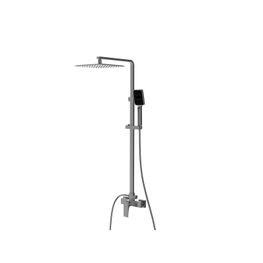 Sistema de Ducha Kubika Gun Grey con Barra, Manguera, Teleducha y Cabeza