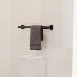 Toallero de Barra 600 mm Kubika Negro Mate