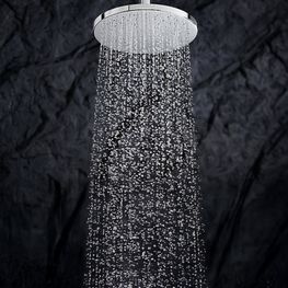 Cabeza de Ducha Contemporary Cromo Redonda 14" Katalyst 2.5 GPM