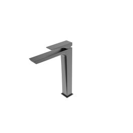 Mezcladora Monomando Lavamanos Caño Alto Kubika Negro Mate