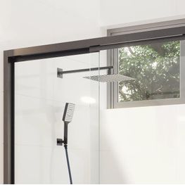 Cabeza de Ducha Cuadrada 250 mm Kubika Negro Mate