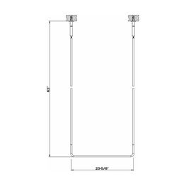 Toallero de Techo Goccia Negro Mate 60x180