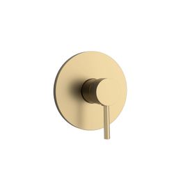Mezcladora Ducha Slim Oro Cepillado Monomando Empotrada Sin Diverter