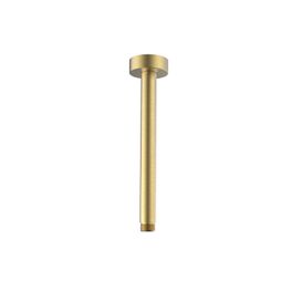 Brazo Ducha Slim Oro Cepillado Redondo 200mm Techo