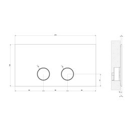 Válvula Rettangolo Cobre Cepillado Descarga Inodoro Suspendido Requerido