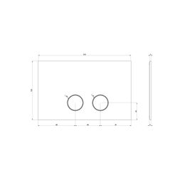 Válvula de Descarga Rettangolo Cobre Cepillado para Inodoro Suspendido