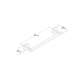 Toallero Elate Negro Mate Corto 12"