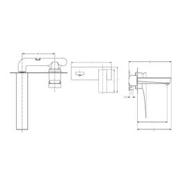 Mezcladora Monomando Lavamanos a Pared Kubika Rose Gold Anti-Huella PVD