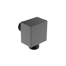 Codo de Ducha a Pared Kubika Negro Mate