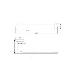 Toallero Corto 231mm Urban II Cromo