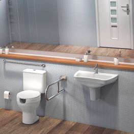 Lavamanos Institucional Blanco de Colgar para Discapacitados