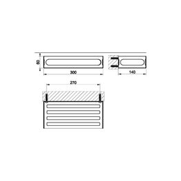 Repisa Baño Veinti20 Nickel 30cm Pared