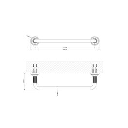 Toallero Baño Veinti20 Nickel Corto 30cm