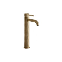 Grifo Mecannica Bronce Cepillado Monomando Lavamanos Caño Alto