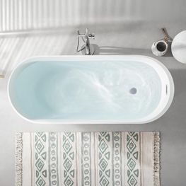 Tina Figuera Blanca Acrílica Freestanding 1 Persona 170x70x60 cm