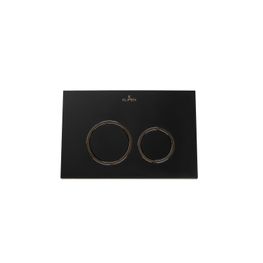 Placa Pulsador Eclipse Negro Doble Push Redonda