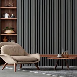 Panel Wall Nature Stripes Dolphin Grey 121x2800x18 mm