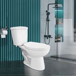 Inodoro Quebec ADA Blanco Two Piece con Asiento