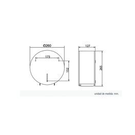 Dispensador de Papel Rollo Global Inox Satin Pared 260 mm