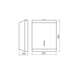 Dispensador Papel Toalla Global Inox Negro Satin Pared 280x371x101 mm