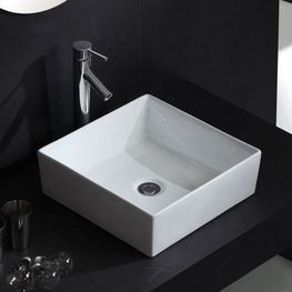 Lavamanos Delia Blanco Slim Cuadrado 400x400 mm