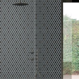 Mosaico Hexagonal Negro Gótico 26x30 cm Caja