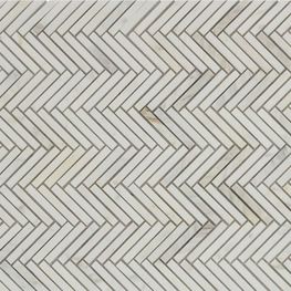 Mosaico Vinci Chevron Blanco 27.5x28 cm Caja