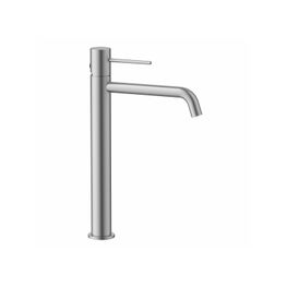 Grifería Lavabo Slim Nickel Cepillado Caño Alto