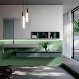 Wall Panel Namis Wood Concrete Green 600x1200 mm